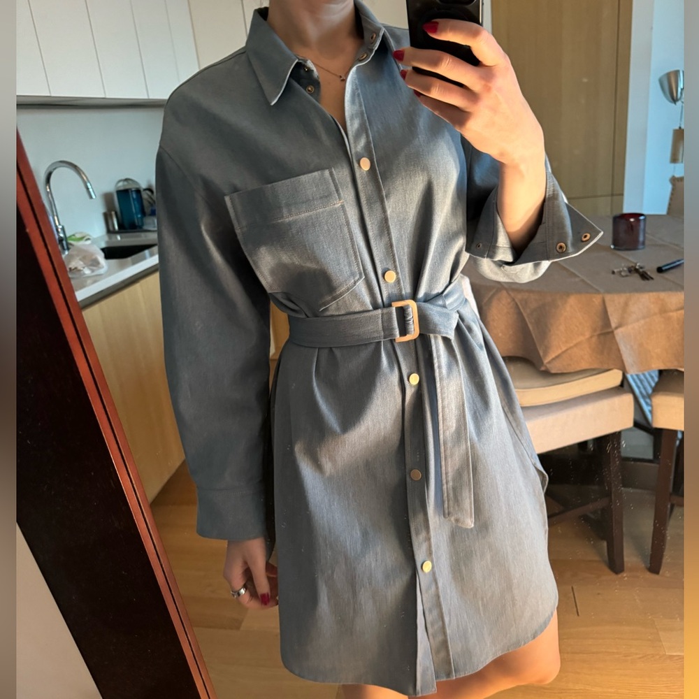 Moshe denim trench coat size M